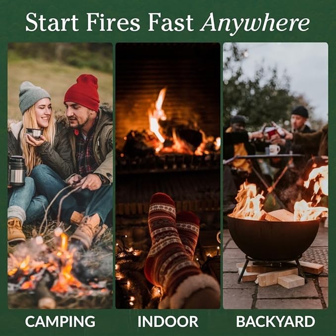 Plow & Hearth 2 LBS Fatwood Fire Starter Sticks Organic Kindling, Easy Ignition Fat Wood, All Natural Firestarters for Fire Pit, Wood Stoves, Fireplaces, Campfires, Bonfires, BBQ