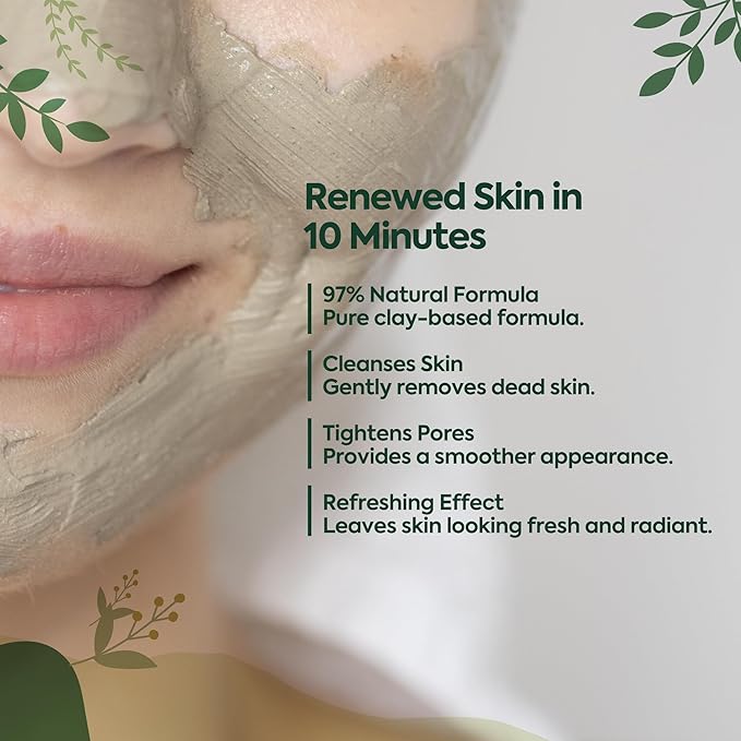 Clay Mask for Face – Pore Firming & Deep Cleansing Face Mask | Anti-Blackhead | Oil Balancing | Moisturising & Natural Ingredients, 100ml