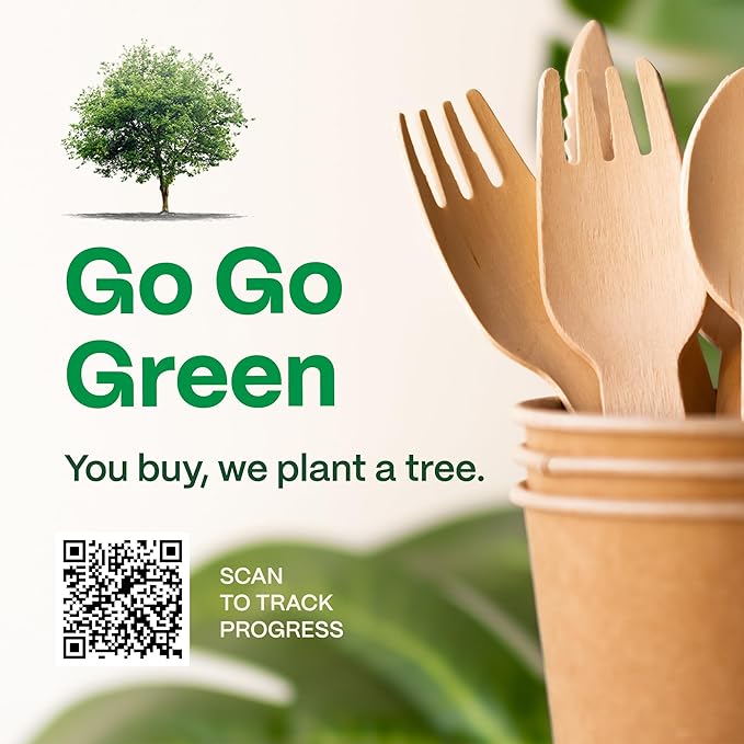 100% Compostable Cutlery Set - 300 Pieces Wooden Compostable Utensils [120 Forks, 90 Knives, 90 Spoons] - Disposable Wooden Cutlery, Eco Friendly Forks And Spoons Disposable Cutlery Set Party Utensils