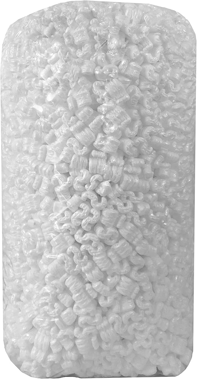 Packing Peanuts 3.5 cu. ft. (22.5 Gallons) S Shaped, Cushioning (1-Pack, White), Packing Peanuts For Shipping, Moving, Storage & Packing