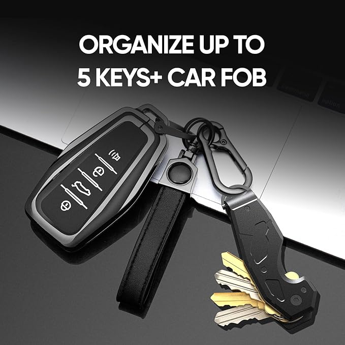 Compact Metal Aluminum Key Organizer, Minimalist Innovative Keyholder-Car Key Chain, Smart KeyChains Key Case up to 6 Keys
