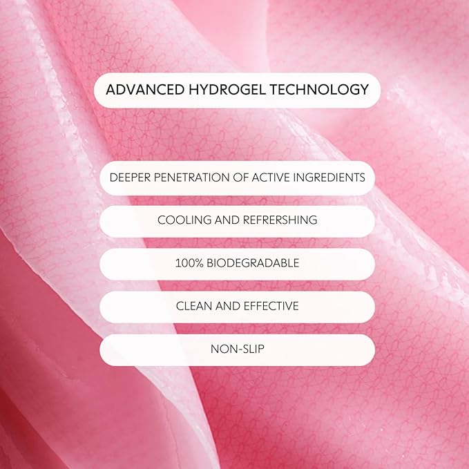 LOOPS DOUBLE TAKE - Glow Hydrogel Korean Face Mask - Calms & Soothes Skin’s Surface - Helps Refine Pores Glowing and Luminous - For All Skin Types - 5 pc