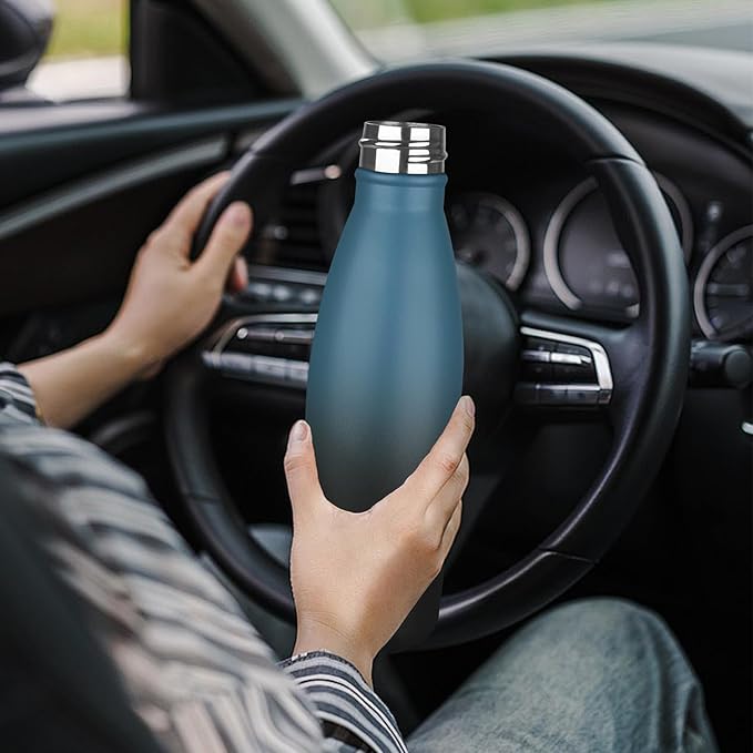 OWS 17oz Insulated Water Bottles Bulk 1/2/4 Pack, Metal Sports Water Bottles, Double Wall Vacuum BPA-Free Flask for School, Sports(indigo black 1pc)
