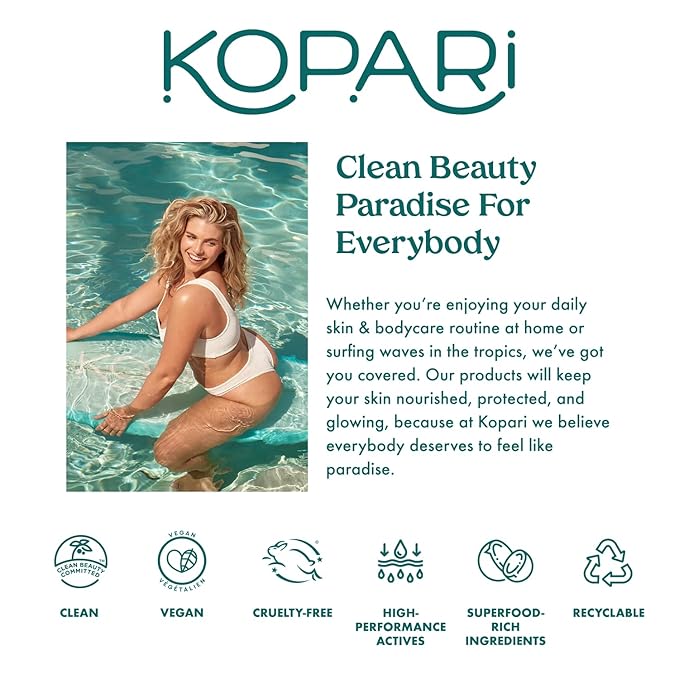 Kopari Aluminum Free Coconut Deodorant, Non Toxic & Clean Plant-Based, No Aluminum, Parabens or Baking Soda, Long Lasting Protection, Charcoal 2 Pack