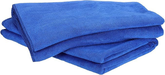 HARFINGTON 2 Pack Microfiber Cleaning Cloth, 71" x 24" Multi-Functional Cleaning Towels Reusable Absorbent Rags for Car Wash Kitchen Household Window Clean, Sapphire Blue