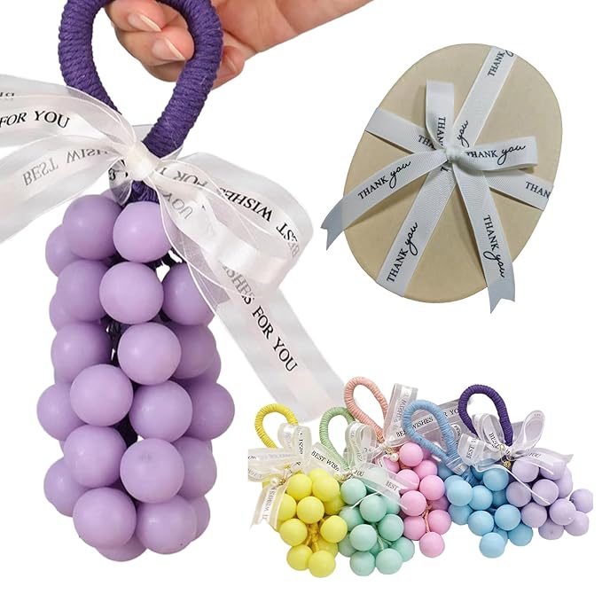 Handmade Grape Soap on a Rope, Natural Cold Process Cluster Soap Bar for Hand Wash and Bath, Decorative & Long Lasting Fragrance, Gift Set for Women Men (1, E)