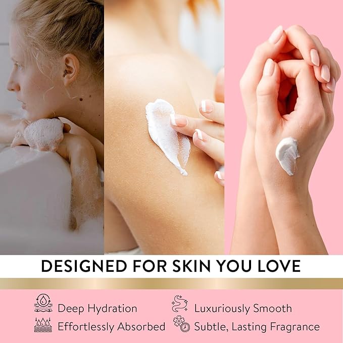 Refreshing Cherry Blossom Christmas Spa Gifts for Women, 8 Piece Gift Set with Bubble Bath, Bath Gift Baskets for Her, Relaxing Care Package with Body Scrub, Lotion, Hand Cream, Soap