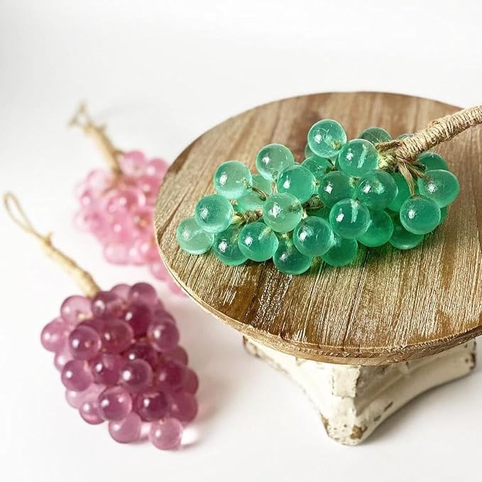 Crystal Grape Soap, Personalized Original Handmade Crystal Grape Soap for Gentle Cleansing, Decorative Grapes Cluster Gift Set for Bath (1, Rose scent)