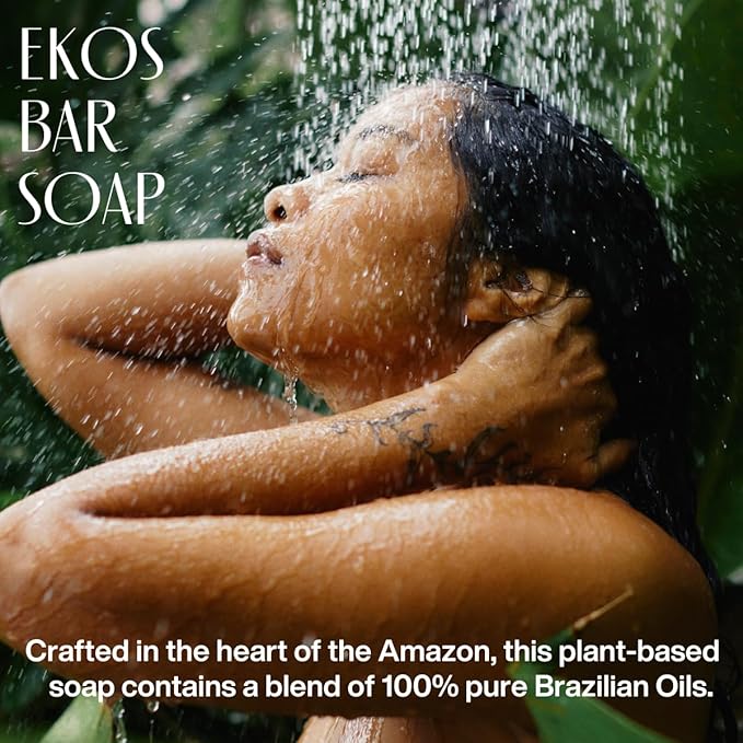 Natura - Ekos Castanha (Brazil Nut) Creamy Bar Soap Set (4 Pack) - 4 Creamy Soap Bars - 97% Natural - 100% Pure Plant Based Oils - Vegan Skin Care - Brazilian Beauty Secrets - Self Care - 3.5oz (100g)