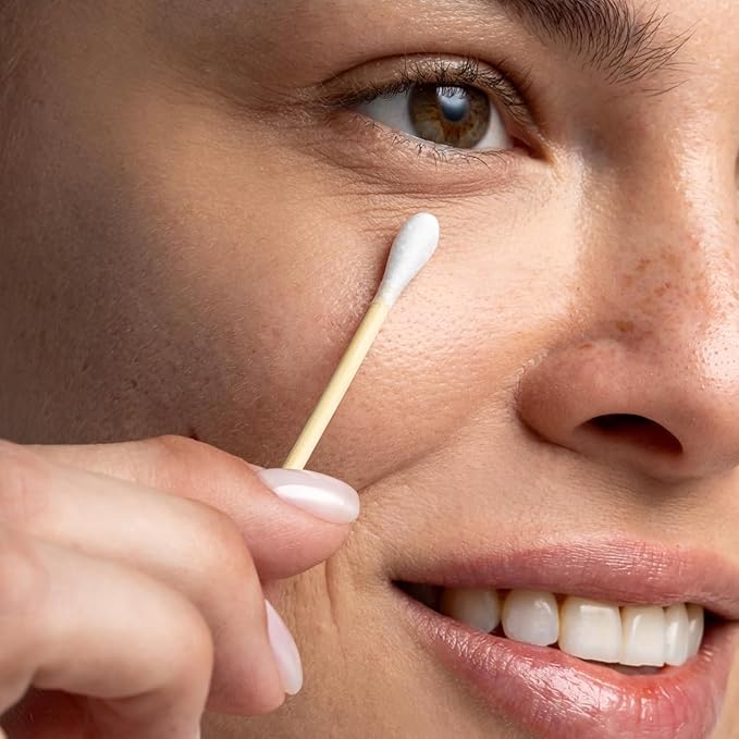 Organic Bamboo Cotton Swabs – 300 Count | Eco-Friendly Sticks | Biodegradable, Plastic-Free, Multi-Purpose Buds for Makeup, Baby Care, Cleaning & Crafts