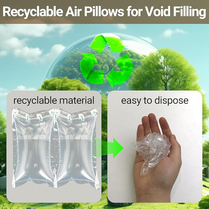 Air Pillows for Shipping, 120 Count Inflatable Air Bags for Packing Air Pockets for Packaging Moving Supplies Box Packing Filler Purse Shaper Alternative to Packing Peanuts, 4.72" * 7.87"