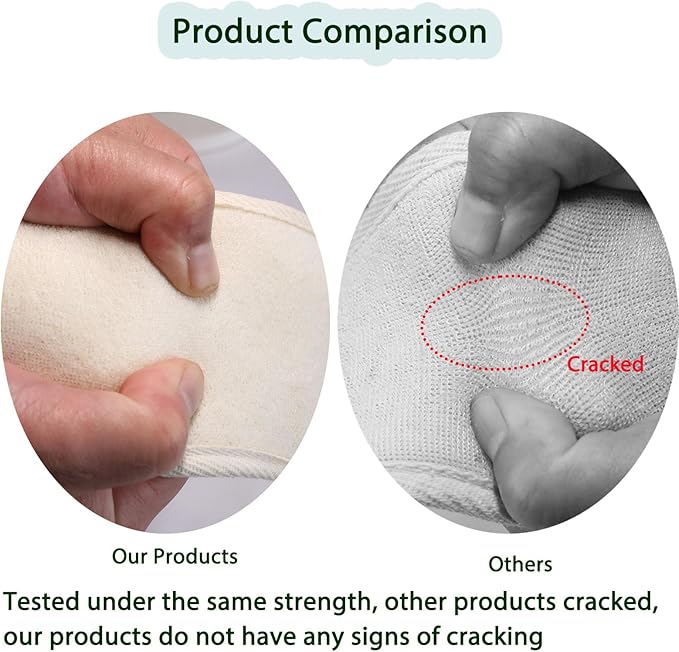 Natural Loofah Back Scrubber for Shower, Back Loofah for Women and Men, Exfoliating Loofah Sponge with Soap Bag, 3-pcs
