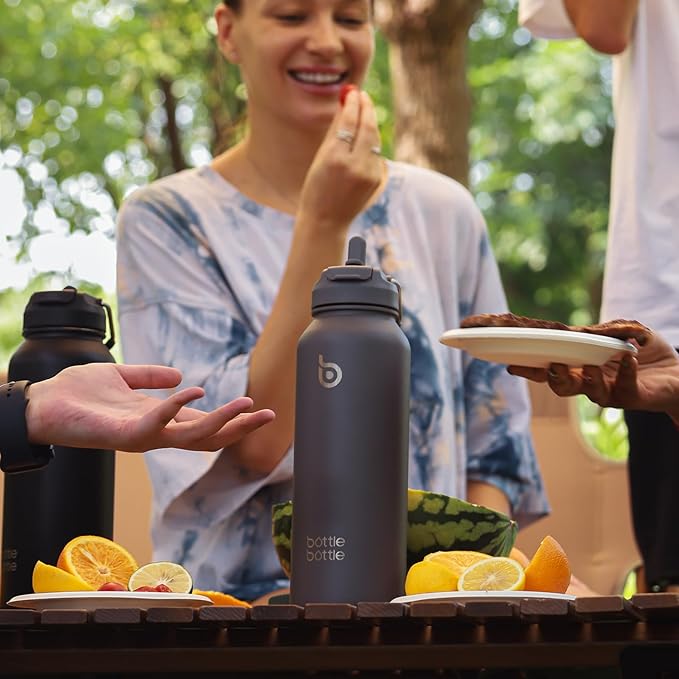 BOTTLE BOTTLE 40 oz sports water bottle stainless steel insulated water bottle with straw and pills holder