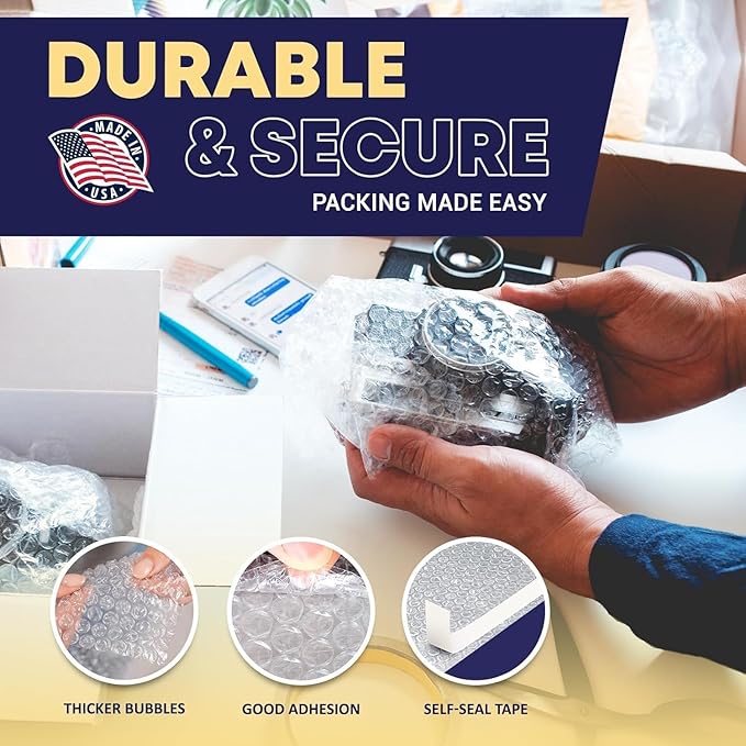 500 Pcs Clear bubble out Bags, 9x12 Bubble pouches, Self-Sealing clear bubble mailer Bubble bags for Shipping, Packing, Storage, Moving, Bubble Cushioning Wrap Bags