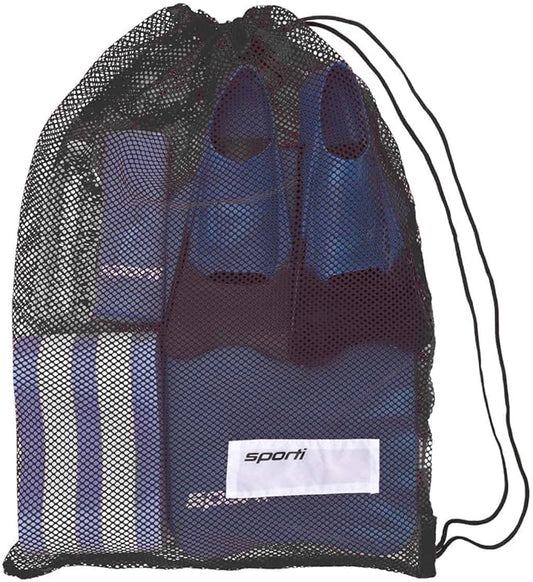 Sporti Swimming Equipment Bags, Mesh Drawstring Backpack,Swim Bag for Swimmers,Mesh Backpack for Beach
