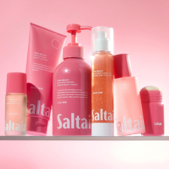 Saltair Body Lotion - 2 Pack Moisturizing Lotion For Dry Skin. Pink Beach Scented Hydrating Body Cream with Nourishing Moisturizer Formula. Skin Care for Women and Men. 2x 10oz Tubes