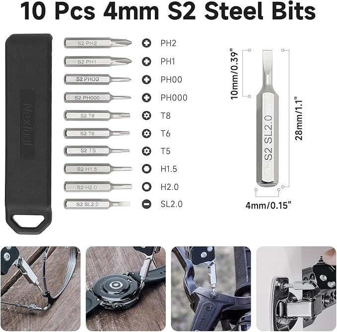NexTool Knight K30 Multitool,11-in-1 Pocket Knife Multi tool with Axis Lock,Serrated Scissors,Tweezers,Awl,4mm 10-in-1 Bit Set for DIY、Repairs、Gifts