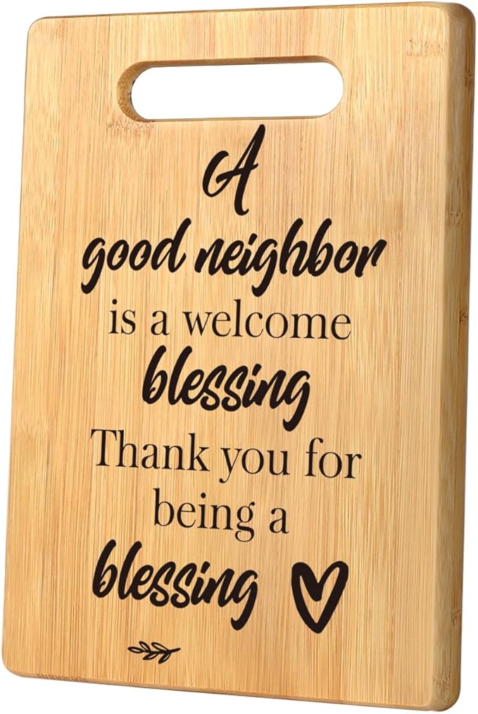 Housewarming Gift for Neighbors, Best Gifts for Neighbors, Neighbors Gifts, Farewell Gifts Thank you Gifts for Neighbors Christmas Cutting Board Gift