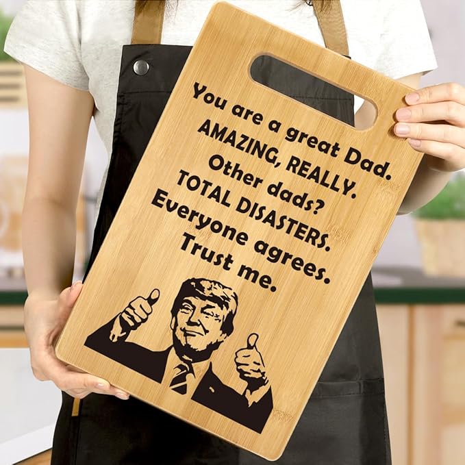 Funny Dad Birthday Gifts from Daughter Son, First Time Dad Gifts, Father Gifts for Best Dad, Bonus Dad, Daddy, Gag Gifts for Stepdad, Gifts for Dad Christmas, Funny Dad Cutting Board Gift