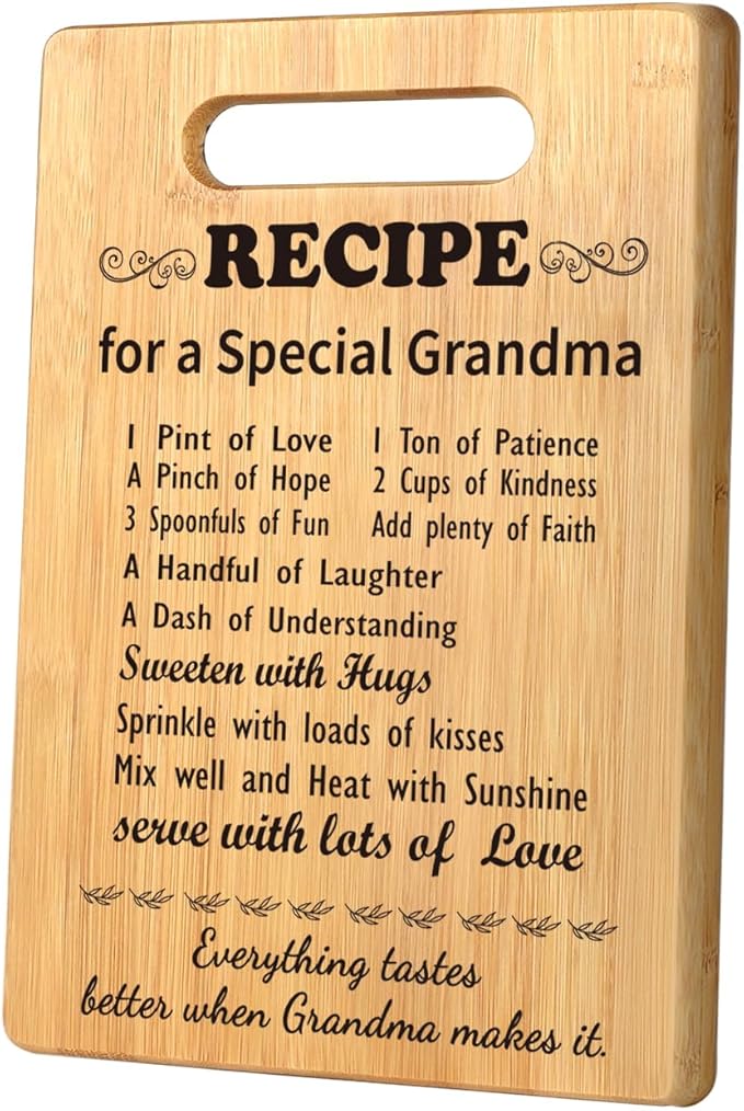 Grandma Gifts for Christmas Birthday, Gifts for New Grandma Grandmother, Great Grandma Gifts for Nana Gigi, Best Grandma Ever Gifts Thank You Gift for Grandma, Grandma Cutting Board