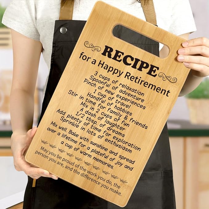 Best Retirement Gifts for Woman Men 2025, Coworker Leaving Gifts Going Away Gifts Farewell Gifts Goodbye Gifts for Coworker Friends Retired Teacher Leader Nurses, Happy Retirements Cutting Board