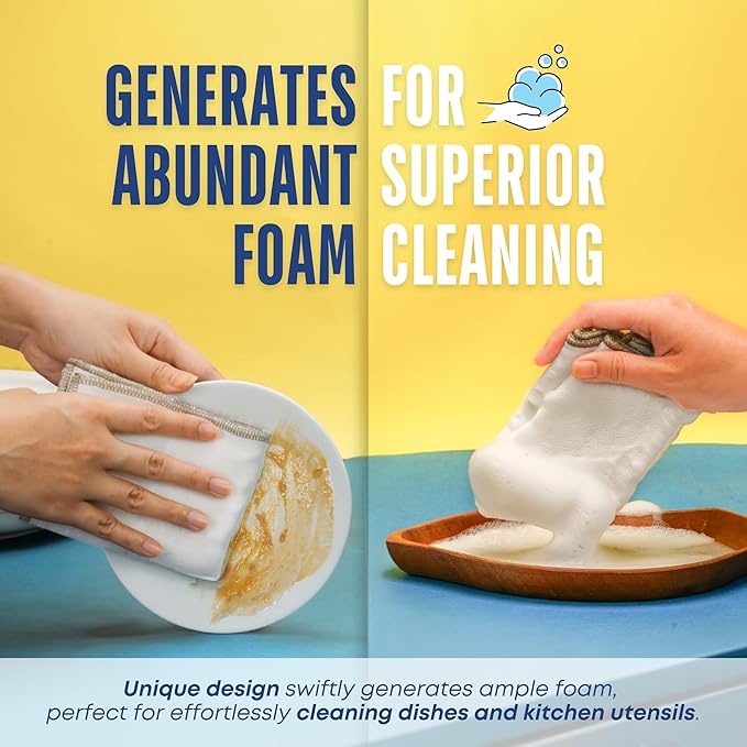 Mother-Earth Cotton Dish Cloths, Ultra Absorbent Quick-Drying Cleaning Cloths, Reusable and Eco-Friendly Dish Rags for Kitchen Use (8)