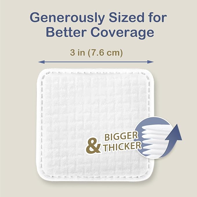 Ourmed Life Large Cotton Pads for Face, Soft & Lint-Free Cotton Rounds with Pressed Seam Design, Durable Facial Cleansing Squares for Face, Ideal Makeup Remover Pads, 3x3 Inch, 120 Count