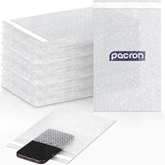 1100 Pcs Clear bubble out Bags, 4 x7.5 Bubble pouches, Self-Sealing clear mailer Bubble bags for Shipping, Packing, Storage, Moving, Bubble Cushioning Wrap Bags