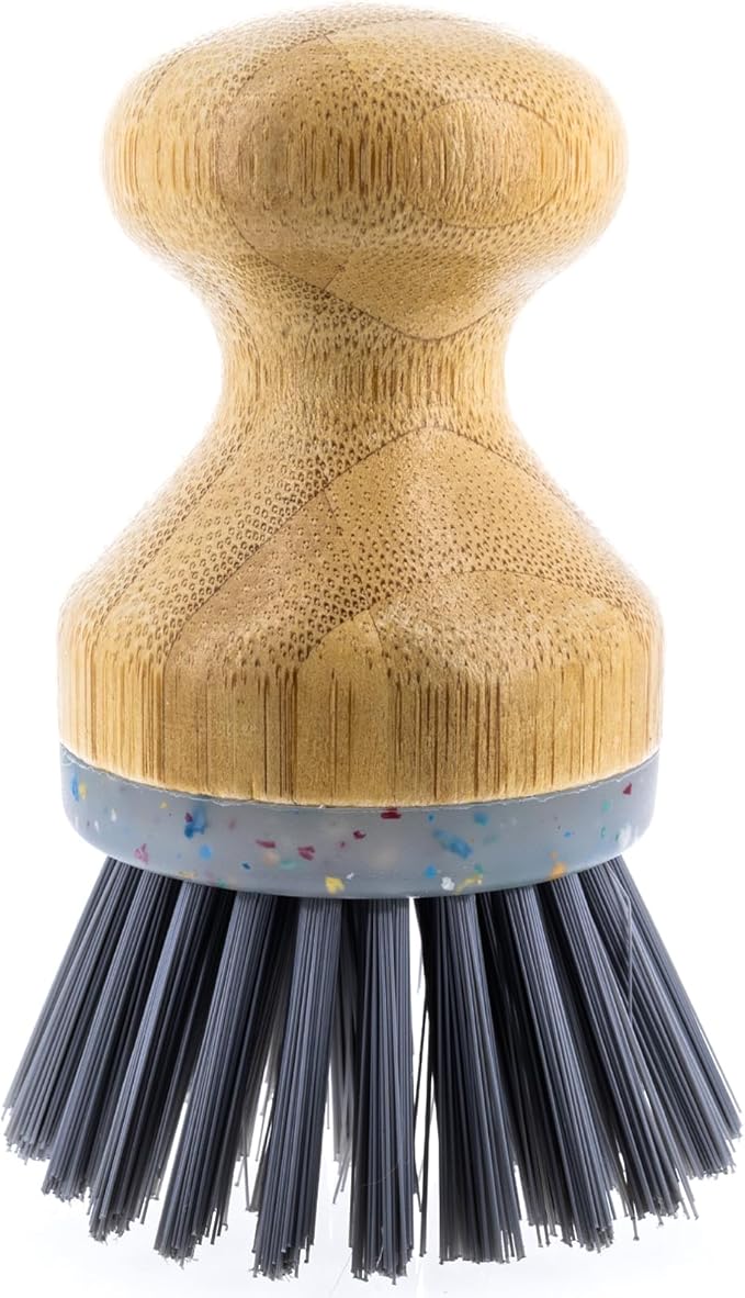 Beille 2pk Dish Brush with Bamboo Palm Handle and Heavy Duty Bristles Kitchen Essentials