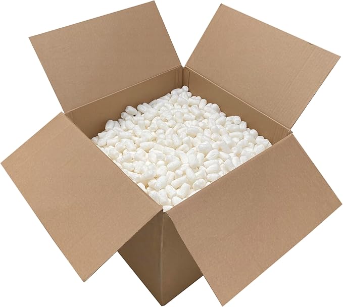 Packing Peanuts, 3.5 Cubic Feet, Beige, Bulk Loose Fill Packing Peanuts For Shipping, Moving And Storage, Compostable & Biodegradable Cushion For Shipping