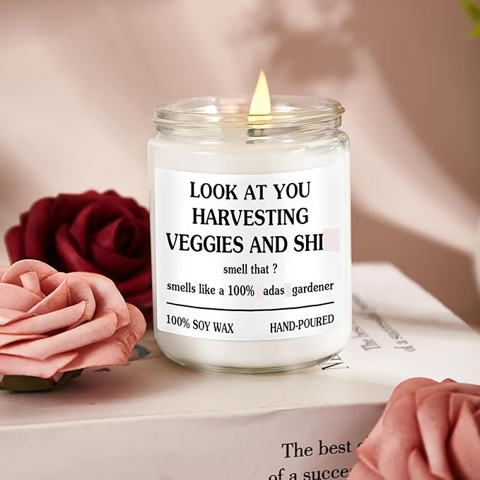 Gardening Gifts for Women - Unique Plant Lover Present, Funny Garden Gift, Relax Candle, Best Gift for Gardeners, Christmas Gifts Cool Plant Mom, Funny Garden, Growing Candle (Gardening)