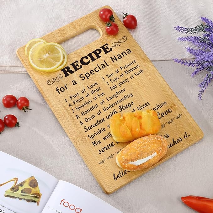 Christmas Nana Gifts For Grandma Birthday from Grandkids, Nana Birthday Gifts for Grandmother, Gifts For Nana, Gigi, Best Nana Ever Gifts, Recipe for A Special Nana Cutting Board Gift
