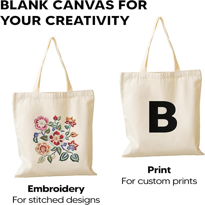 100% Cotton Tote Bag – Whosale Reusable Canvas Shopper for Events, Craft, Gift, Grocery, Promo Use