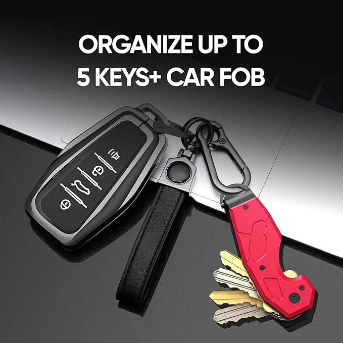 Compact Metal Aluminum Key Organizer, Minimalist Innovative Keyholder-Car Key Chain, Smart KeyChains Key Case up to 6 Keys