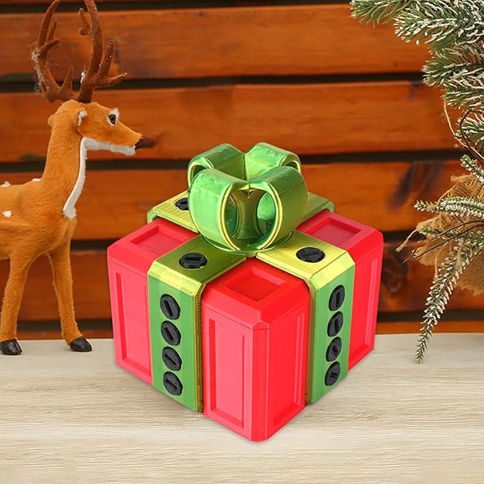 The Prank Box Funny Christmas Gifts Box Annoying Hilarious Screw Challenge with Surprise 3D Printed Screw Gifts Boxes Ideal for Birthday, Christmas (Green and red)