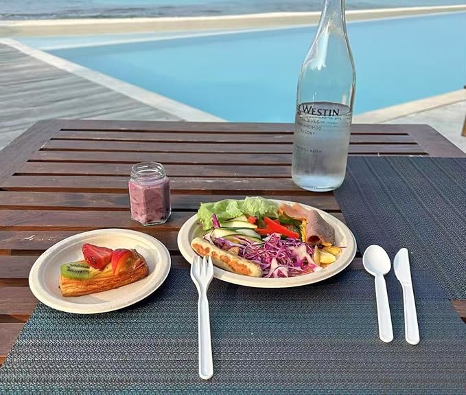GreenWorks 750 Count 6" Compostable Forks With Compostable Wrapper, BIP Certified Individually Wrapped Disposable Fork