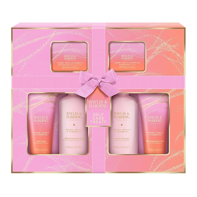 Baylis & Harding Jojoba, Vanilla & Almond Oil Luxury Pamper Gift Set - Vegan Friendly