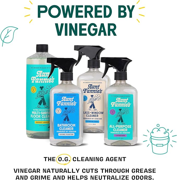 Aunt Fannie's Ultra Concentrated Floor Cleaner Vinegar Wash, Multi-Surface Floor Cleaner For Mopping, Makes 16 Gallons, Lavender Scent, 32 oz. (Pack of 1)