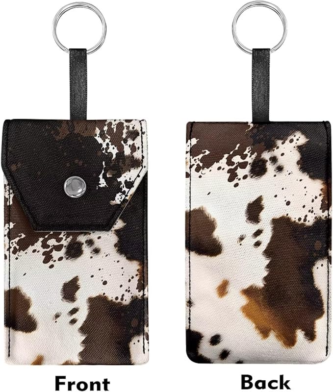 Tissue Pouch Travel Bag, Cow Print Hanging Rope Fashionable Paper Holder Tissues Purse Pocket for Tissue Coins