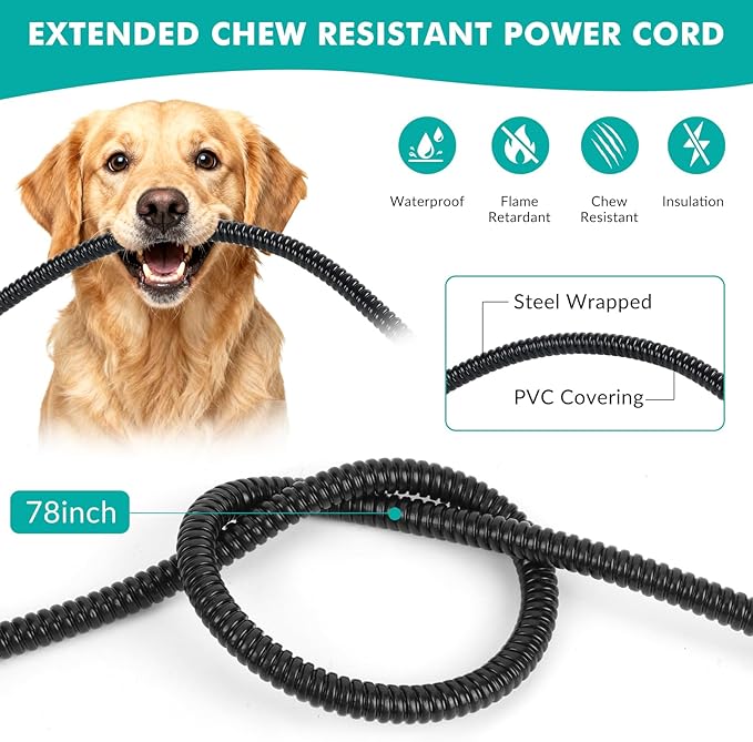 Heated Water Bowl for Dogs, Outside Heated Dog Bowl, Thermostatic Control Heated Cat Bowl, Anti-Freeze Heated Pet Water Dish for Chicken,Duck,Goose,Rabbit,125 OZ 35 Watts