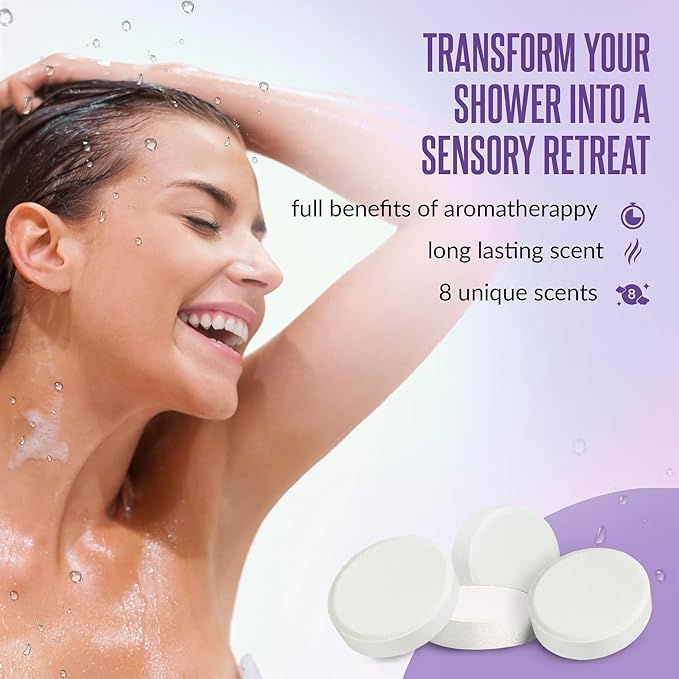 Shower Steamers Aromatherapy GOSSBY 8 Pack - Gifts for Women, Birthday Gifts for Her, Home Spa, Self Care, Relaxation, Natural Essential Oils - Mood Symphony Style