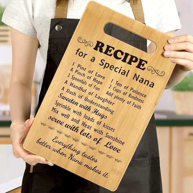 Christmas Nana Gifts For Grandma Birthday from Grandkids, Nana Birthday Gifts for Grandmother, Gifts For Nana, Gigi, Best Nana Ever Gifts, Recipe for A Special Nana Cutting Board Gift