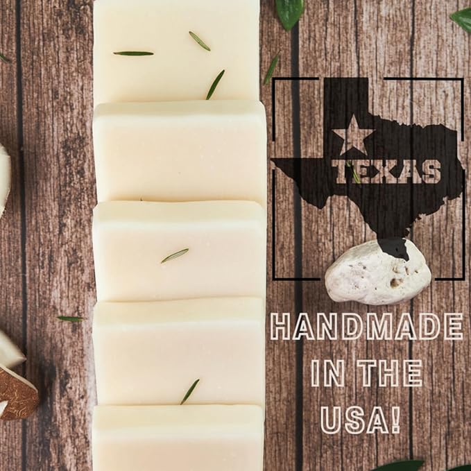 All Natural Rosemary Soap Bar (Pack of 2) – Natural Soap for Women and Men for Body, Face, and Hands | Handmade Bath Soaps | Coconut & Almond Oils with Shea Butter