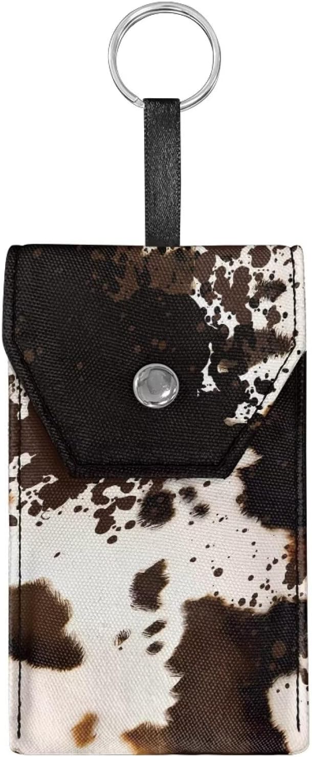 Tissue Pouch Travel Bag, Cow Print Hanging Rope Fashionable Paper Holder Tissues Purse Pocket for Tissue Coins