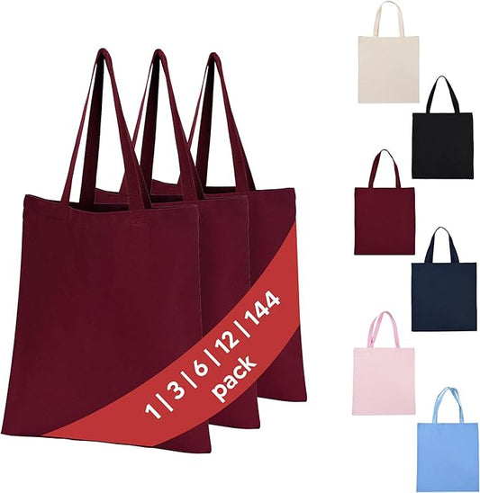 100% Cotton Tote Bag – Whosale Reusable Canvas Shopper for Events, Craft, Gift, Grocery, Promo Use