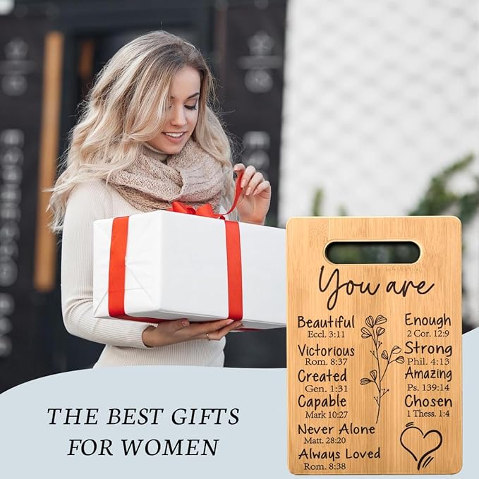 Christian Gifts for Women Birthday, Appreciation Gift for Women Christmas, Inspirational Gift for Woman Religious Spiritual Gifts for Her, Mom, Sister, Friends Female, Coworker Cutting Board