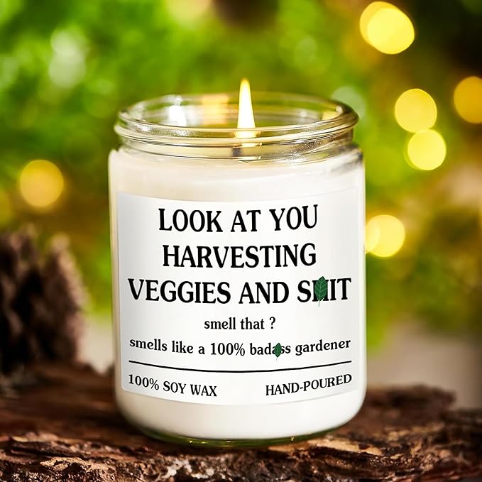Gardening Gifts for Women - Unique Plant Lover Present, Funny Garden Gift, Relax Candle, Best Gift for Gardeners, Christmas Gifts Cool Plant Mom, Funny Garden, Growing Candle (Gardening)