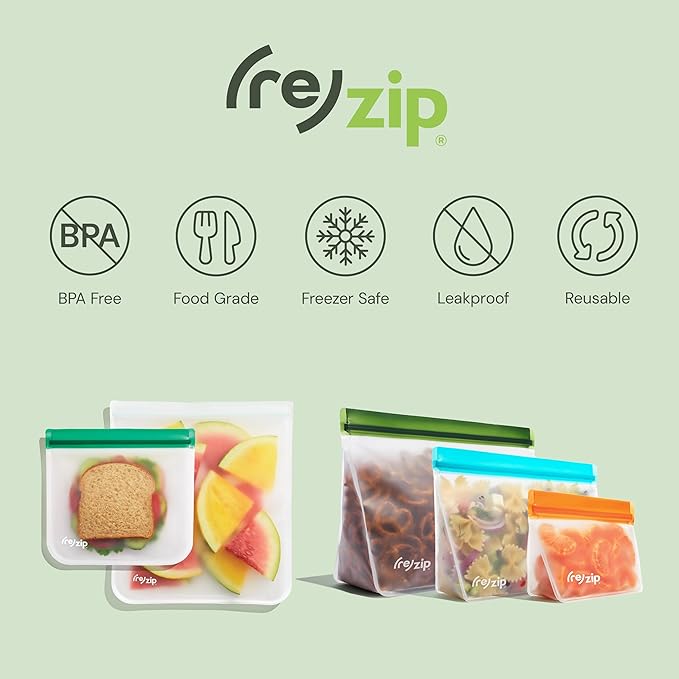 (re) zip 5-Piece Stand-Up Pack n Go Reusable Bag Kit - Thumbnail 4