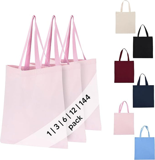 100% Cotton Tote Bag – Whosale Reusable Canvas Shopper for Events, Craft, Gift, Grocery, Promo Use