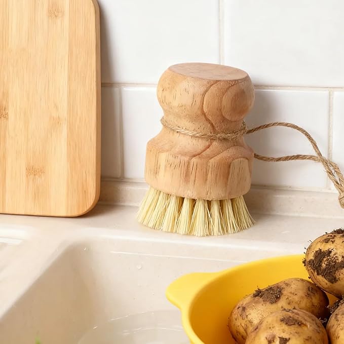 2 PCS Potato Brush, Vegetable Scrubber Brush for Food, Compact Kitchen Brush for Potatoes, Carrots and Fruits, Effortless Cleaning with Sturdy Bristles, Ideal for Home Cooks and Chefs
